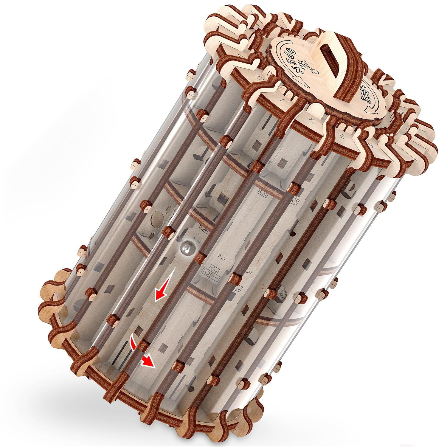 Механічна дерев'яна 3D-модель "Лабіринт "Scroll & hole"
